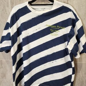 Zuda Navy & White Striped Short Sleeve Tee